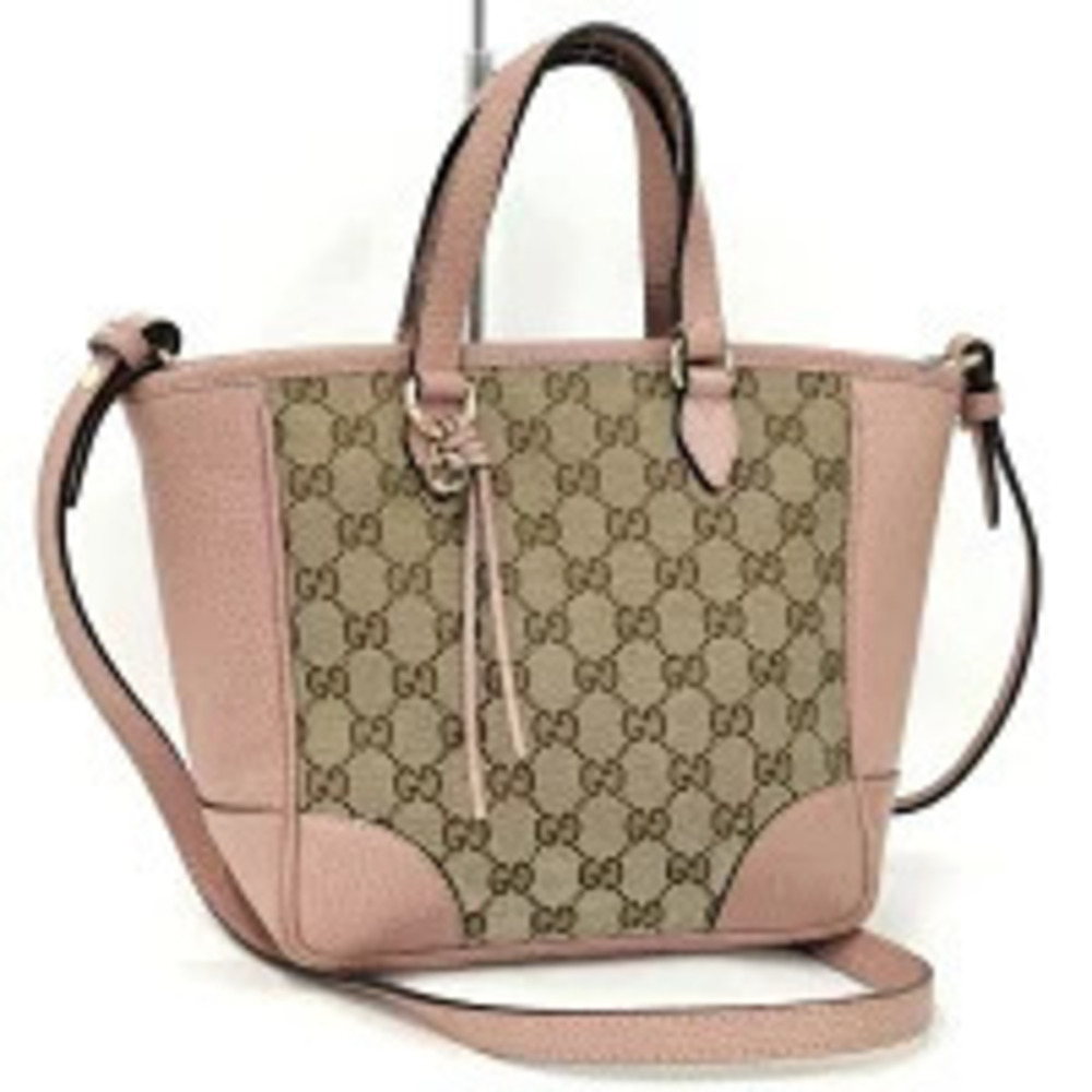 Gucci 2way Shoulder Bag GG canvas pink